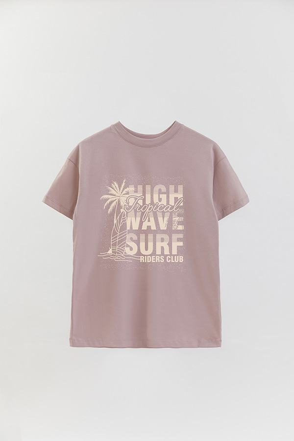 REMERA OVER ESTAMPADA HIGH WAVE SURF