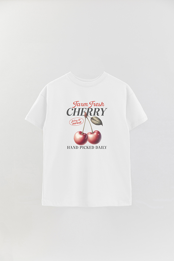REMERA OVER ESTAMPADA HARVEST CHERRY