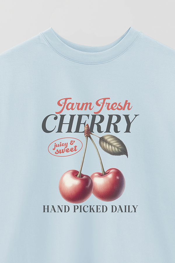 REMERA OVER ESTAMPADA HARVEST CHERRY