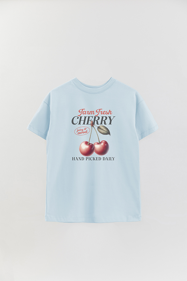 REMERA OVER ESTAMPADA HARVEST CHERRY