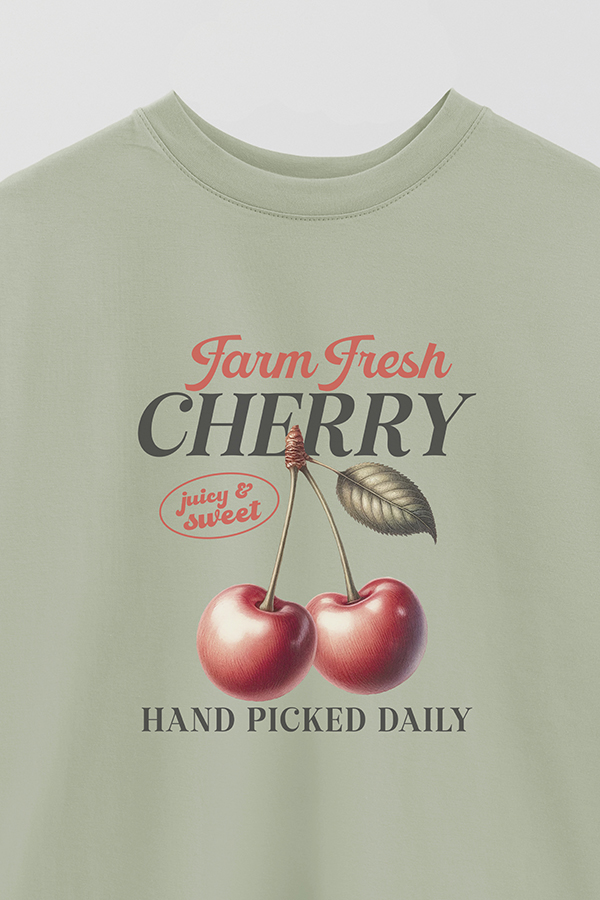 REMERA OVER ESTAMPADA HARVEST CHERRY