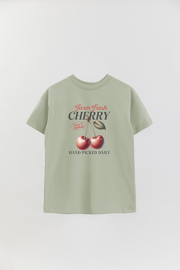 REMERA OVER ESTAMPADA HARVEST CHERRY