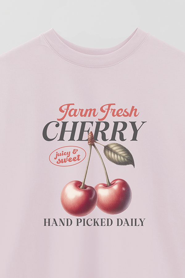 REMERA OVER ESTAMPADA HARVEST CHERRY