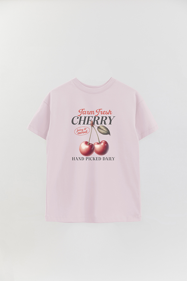 REMERA OVER ESTAMPADA HARVEST CHERRY