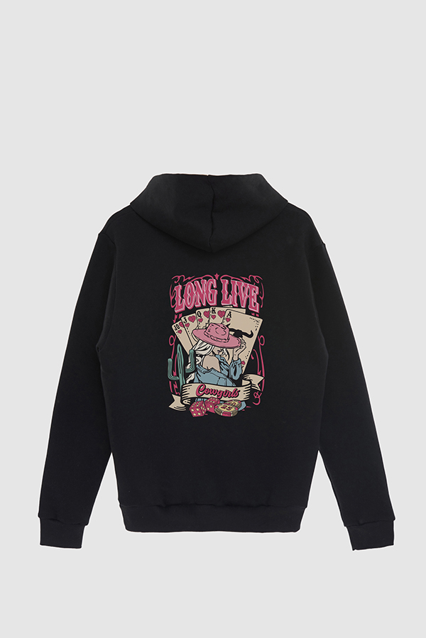 HOODIE ESTAMPADO WESTERN PINK POKER PLAYER