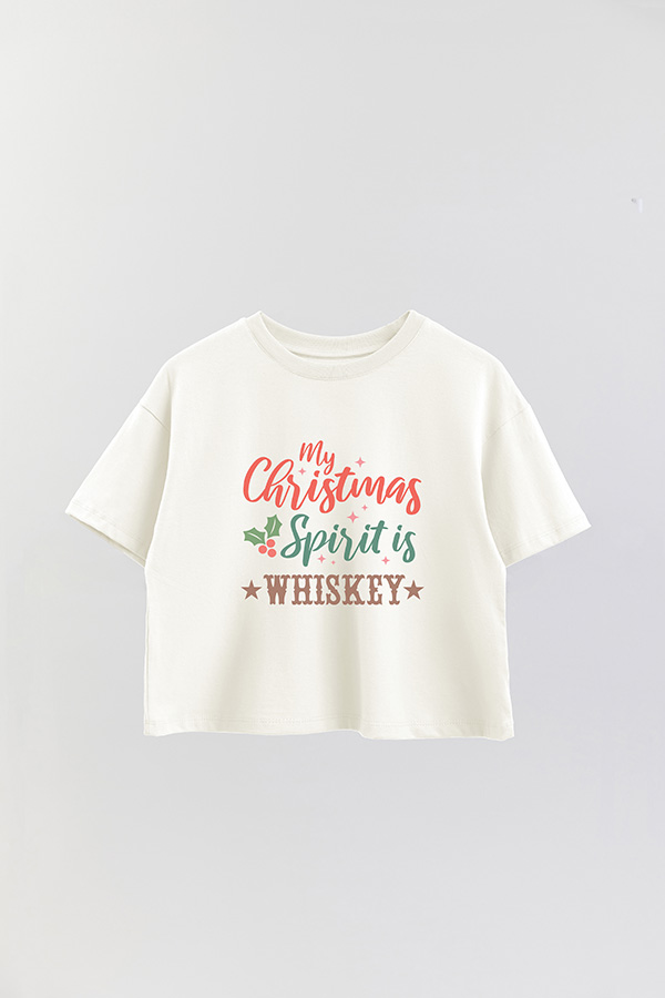 REMERA CROP WHISKY