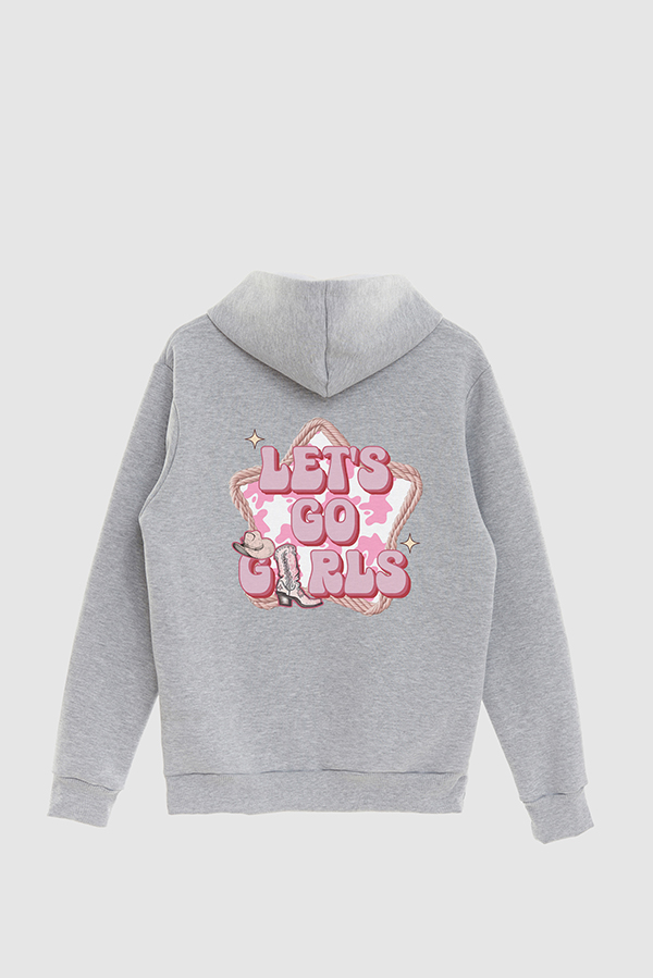 HOODIE ESTAMPADO WESTERN PINK LETS GO GIRLS