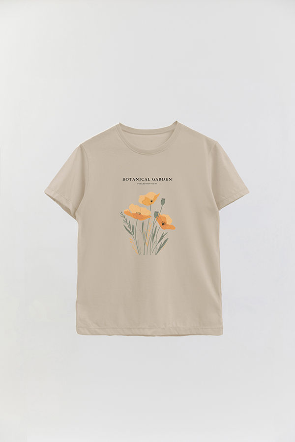 REMERA BASICA ESTAMPADA GARDEN 44