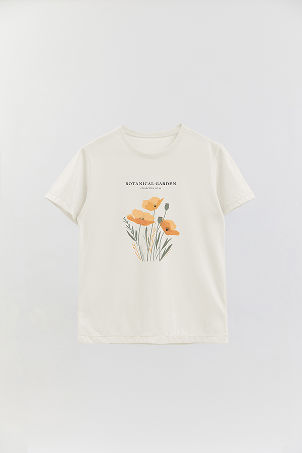 REMERA BASICA ESTAMPADA GARDEN 44