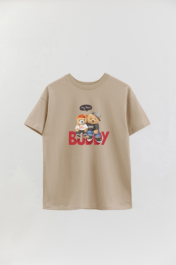 REMERA OVER ESTAMPADA UNISEX TEDDY BUDDY