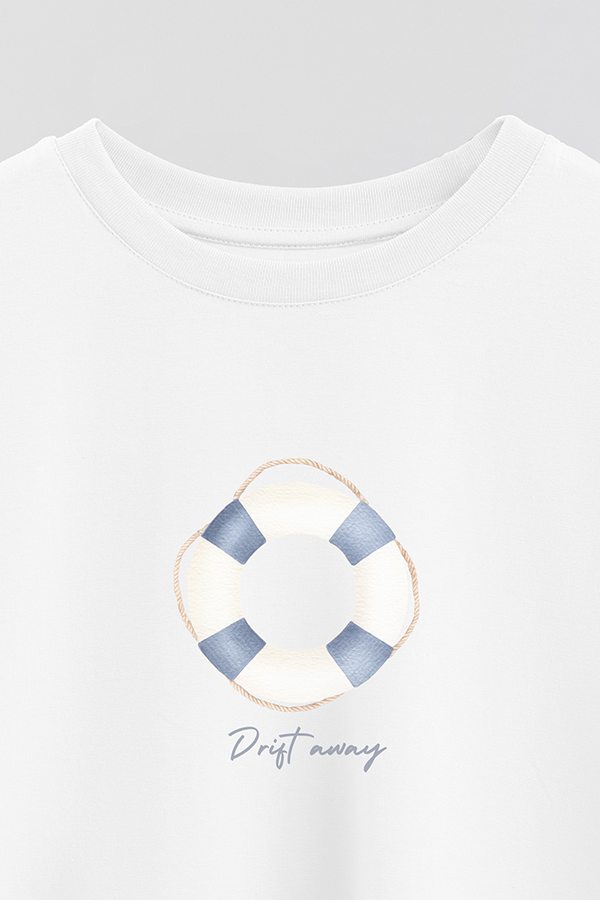 REMERA CROP ESTAMPADA COASTAL DRIFT AWAY