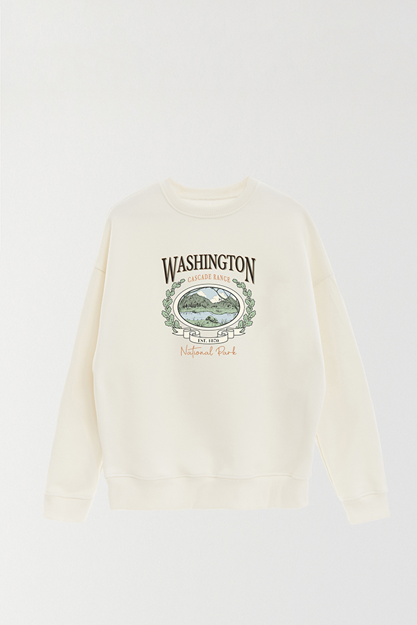 BUZO CREWNECK ESTAMPADO WESTERN WASHINGTON