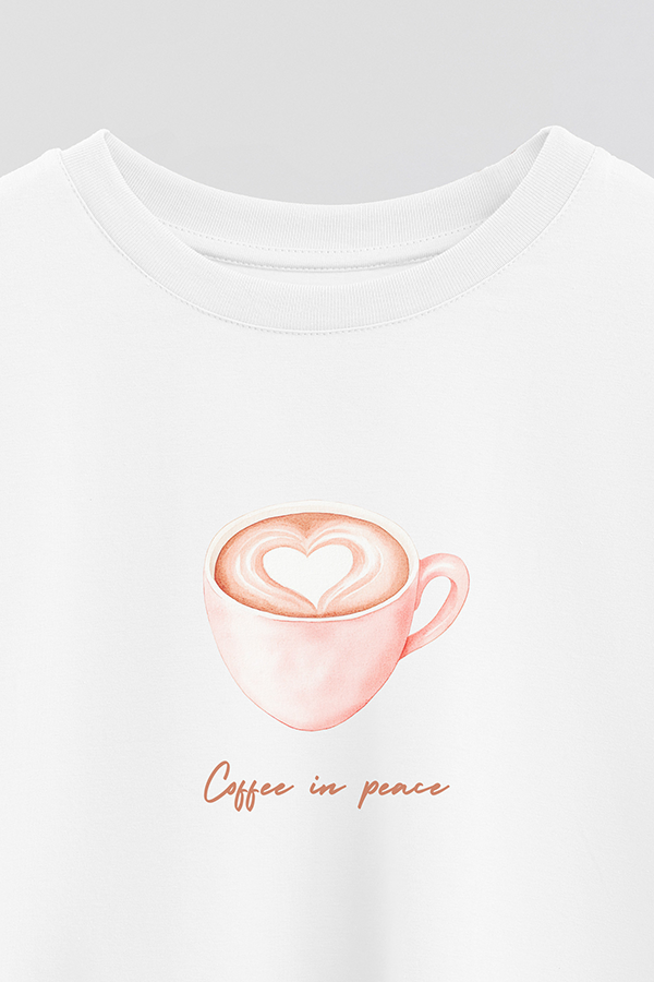 REMERA CROP ESTAMPADA COASTAL COFFEE IN PEACE