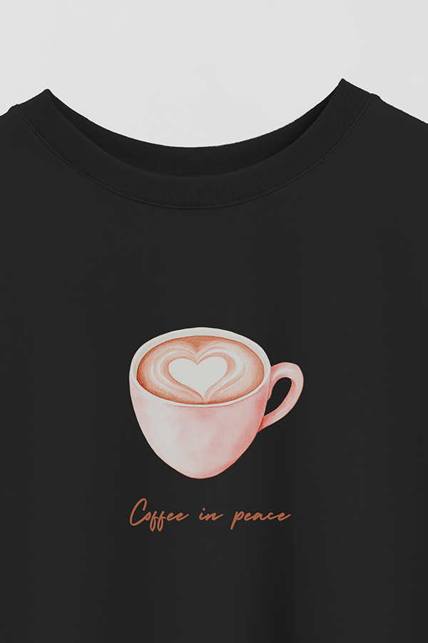 REMERA CROP ESTAMPADA COASTAL COFFEE IN PEACE
