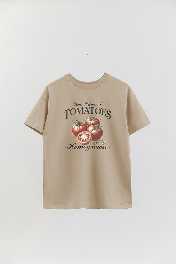 REMERA OVER ESTAMPADA HARVEST TOMATOES