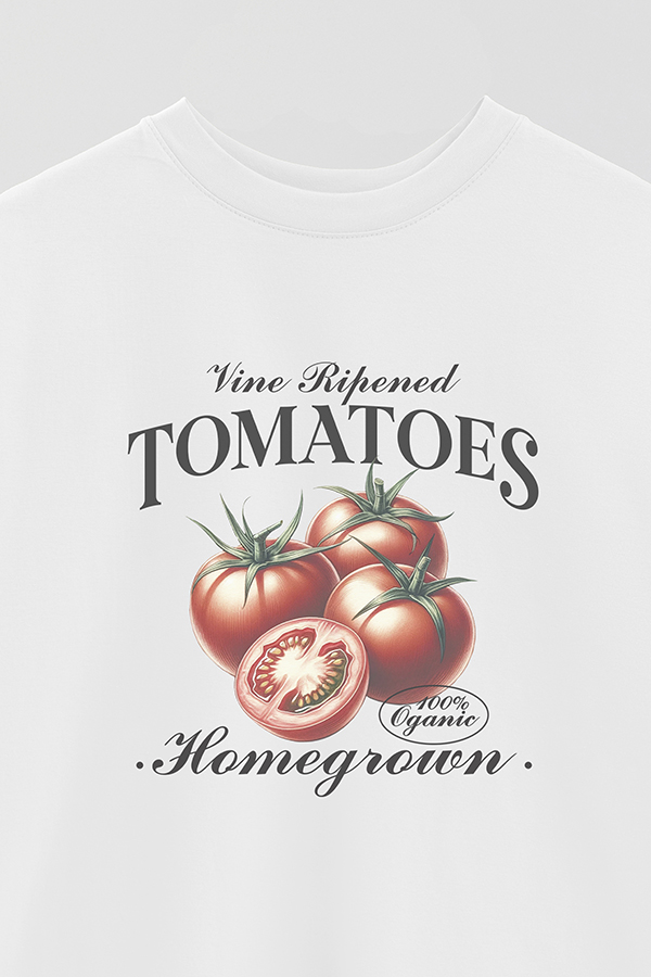REMERA OVER ESTAMPADA HARVEST TOMATOES