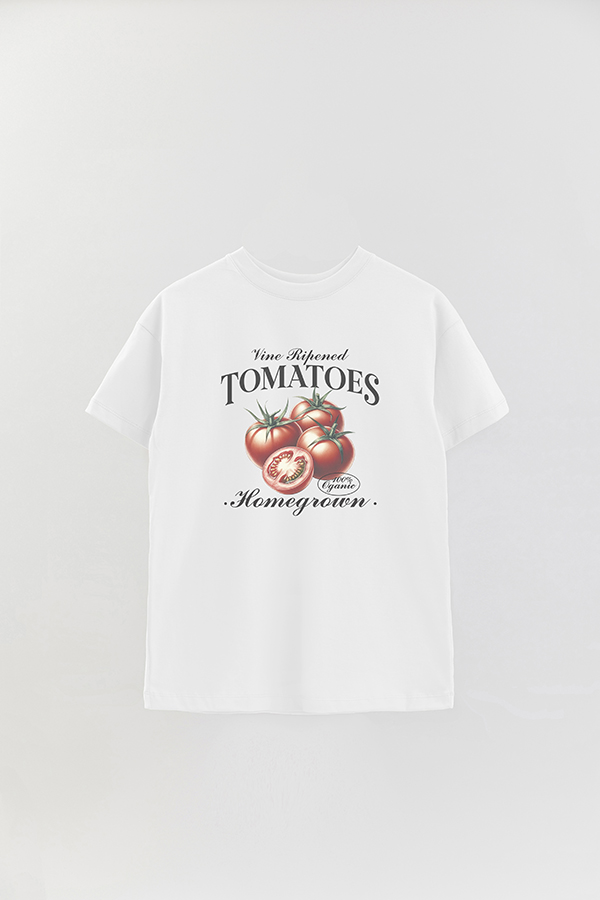 REMERA OVER ESTAMPADA HARVEST TOMATOES