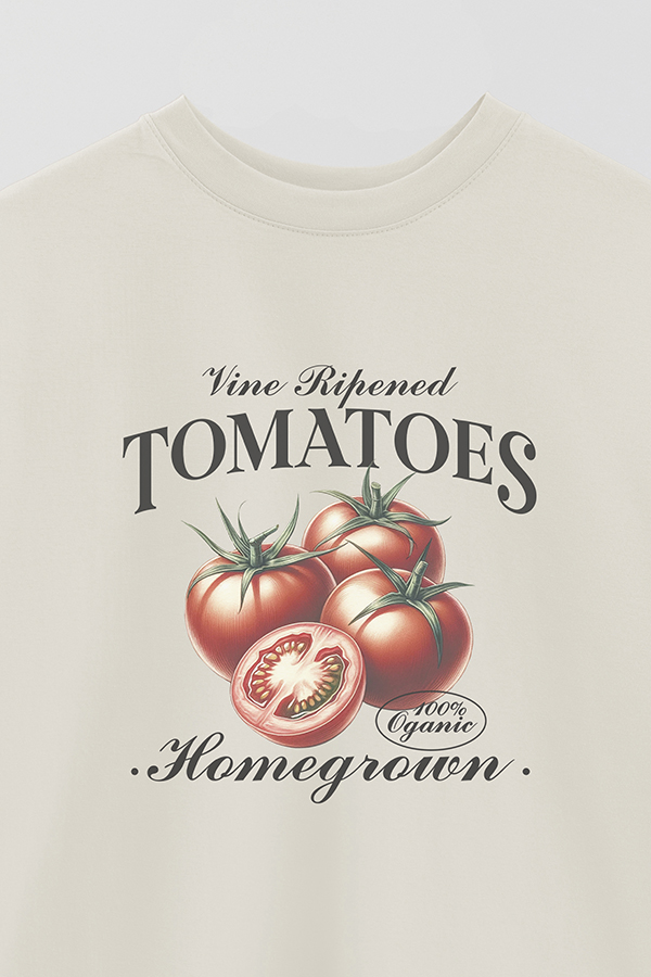 REMERA OVER ESTAMPADA HARVEST TOMATOES