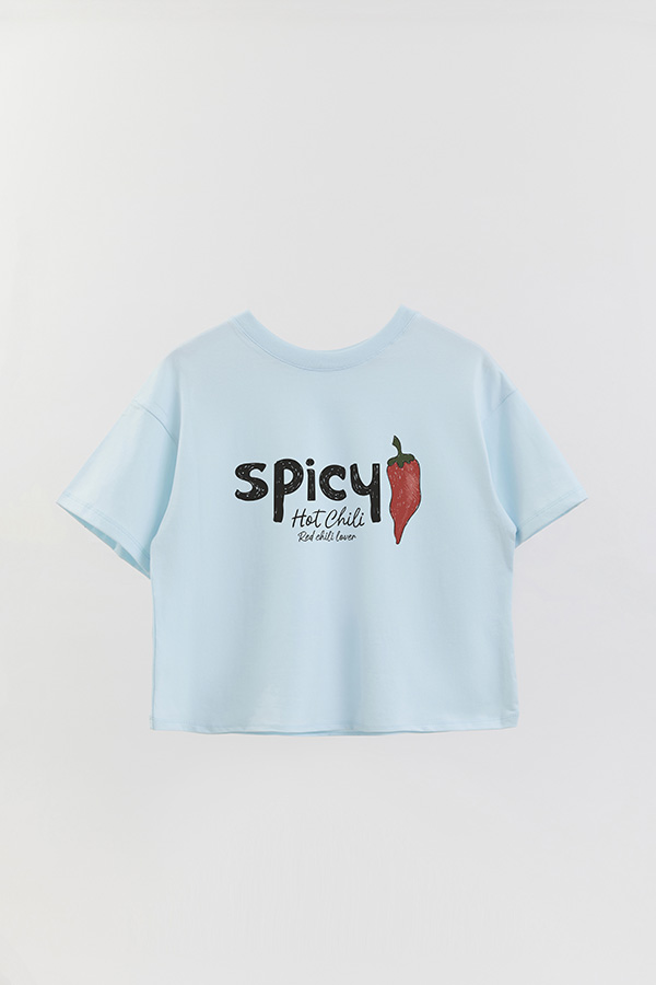 REMERA CROP ESTAMPADA FRSP SPICY HOT