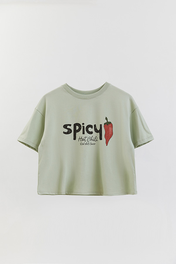 REMERA CROP ESTAMPADA FRSP SPICY HOT