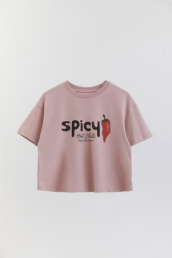 REMERA CROP ESTAMPADA FRSP SPICY HOT
