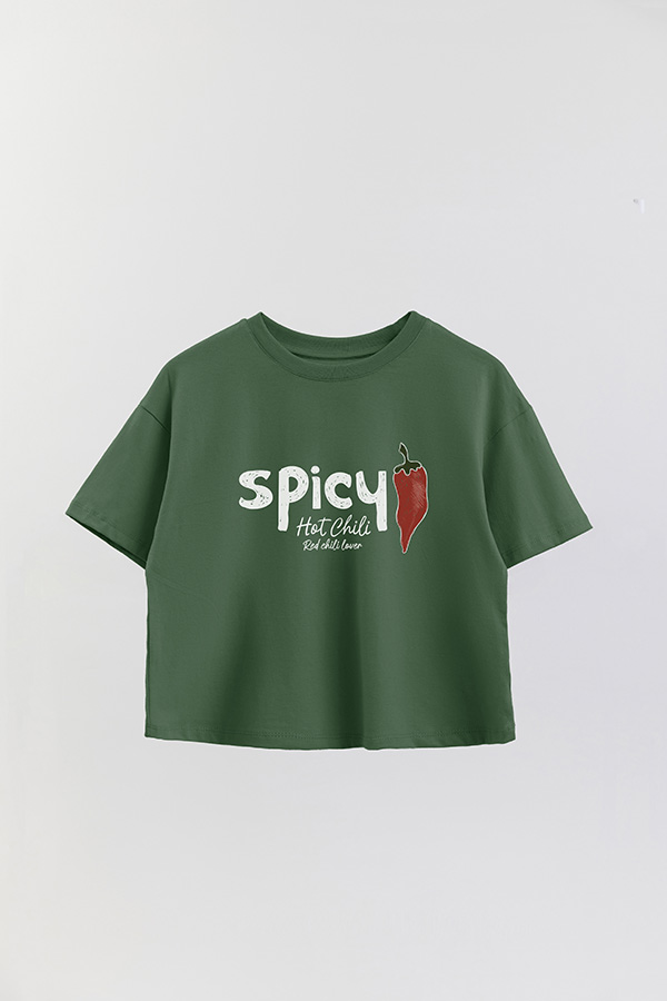 REMERA CROP ESTAMPADA FRSP SPICY HOT