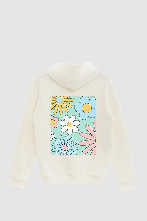 HOODIE ESTAMPADO POSTER HEART GREEN FLORAL