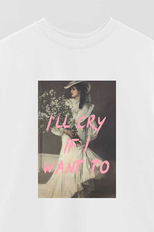 REMERA OVER ESTAMPADA ART COLLECTION 101 I'LL CRY IF I WANT TO