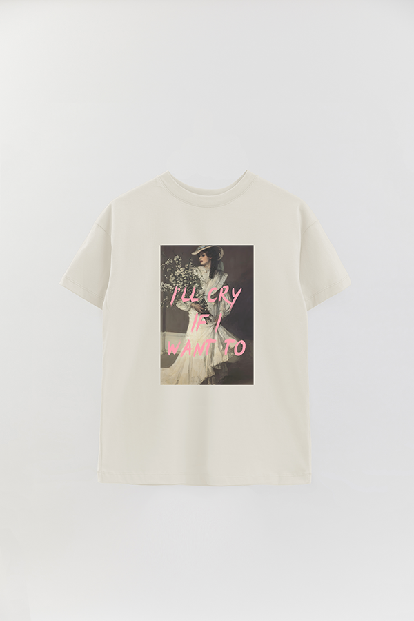 REMERA OVER ESTAMPADA ART COLLECTION 101 I'LL CRY IF I WANT TO