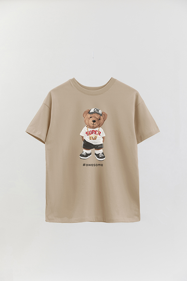REMERA OVER ESTAMPADA UNISEX TEDDY SUPER BOY
