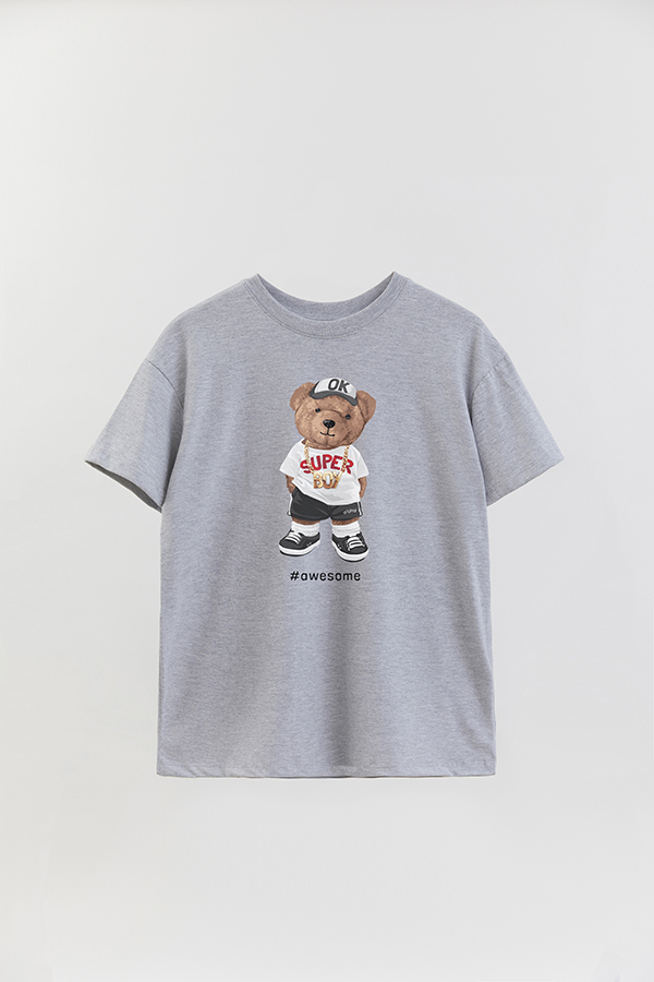 REMERA OVER ESTAMPADA UNISEX TEDDY SUPER BOY