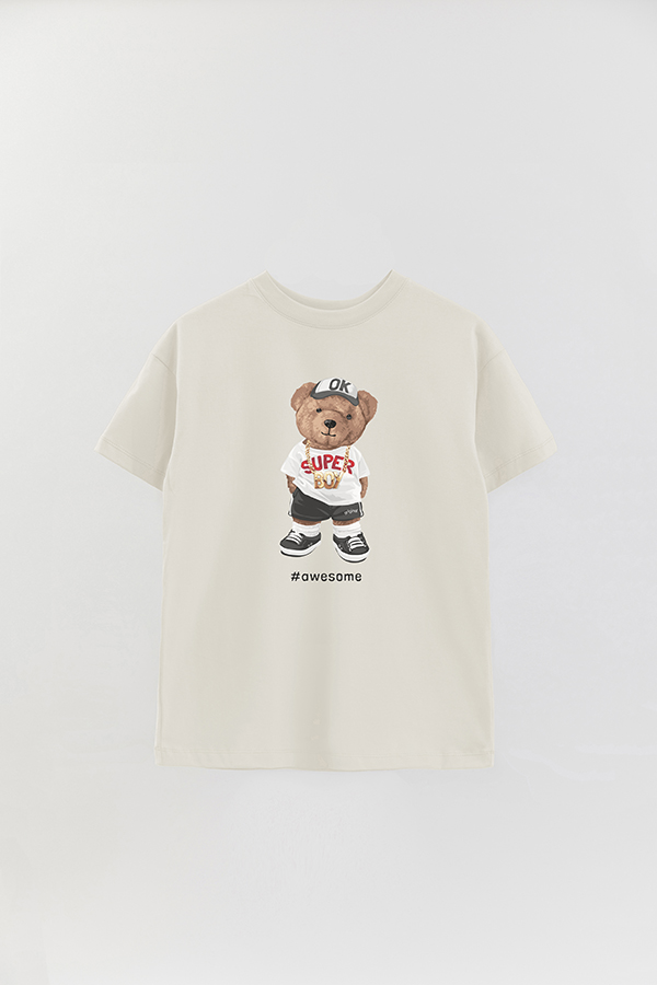 REMERA OVER ESTAMPADA UNISEX TEDDY SUPER BOY