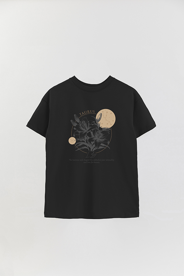 REMERA OVER ESTAMPADA ZODIAC TAURUS