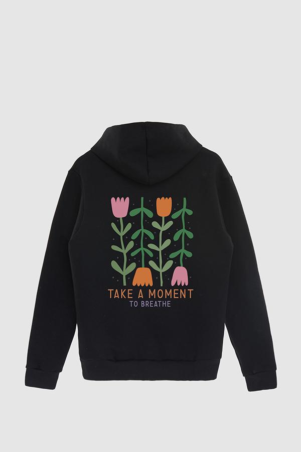 HOODIE ESTAMPADO BOHO TAKE A MOMENT TO BREATHE