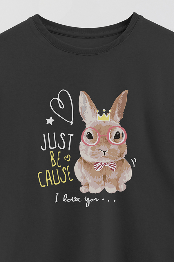 REMERA GIRL OVER JUST BECAUSE I LOVE YOU