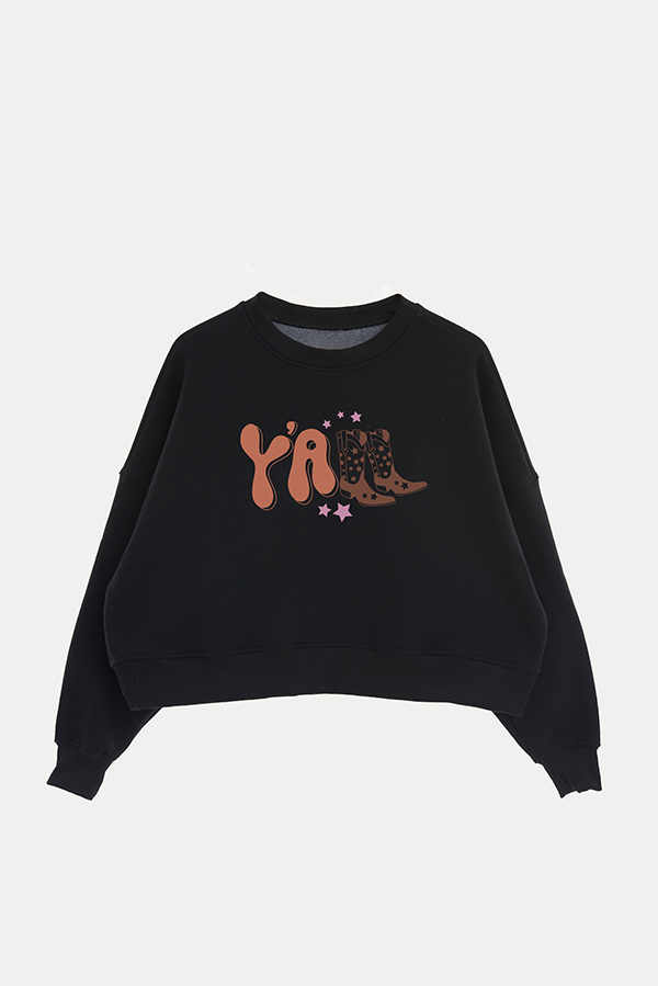 BUZO CROP ESTAMPADO WESTERN Y'A