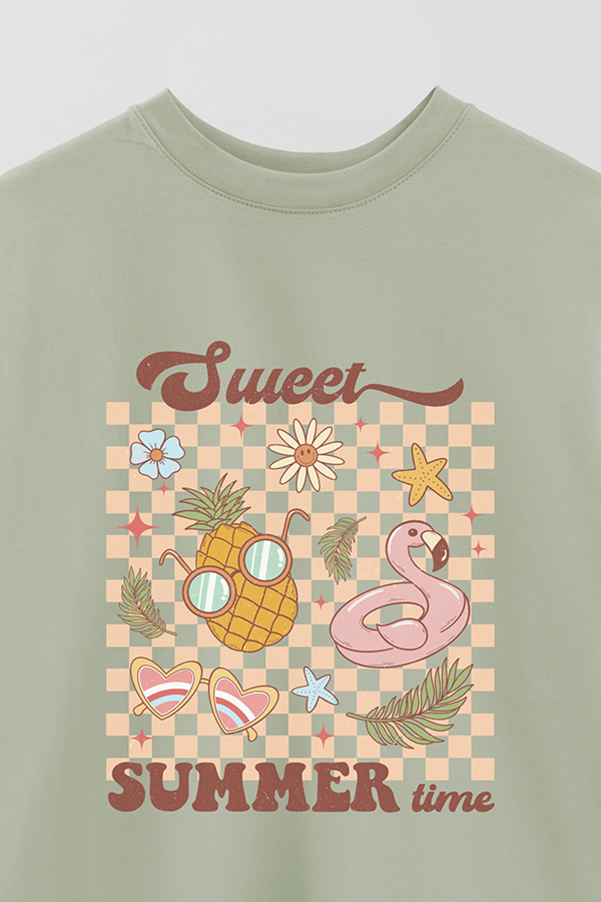 REMERA OVER ESTAMPADA RT SWEET SUMMER
