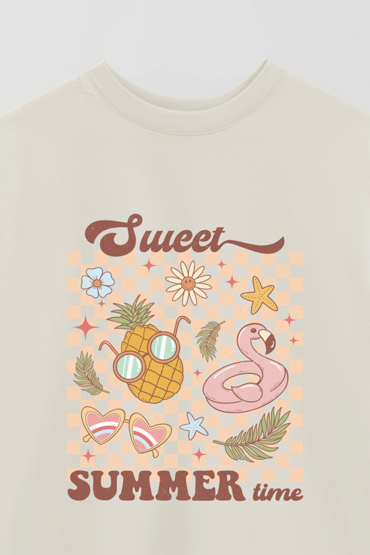 REMERA OVER ESTAMPADA RT SWEET SUMMER