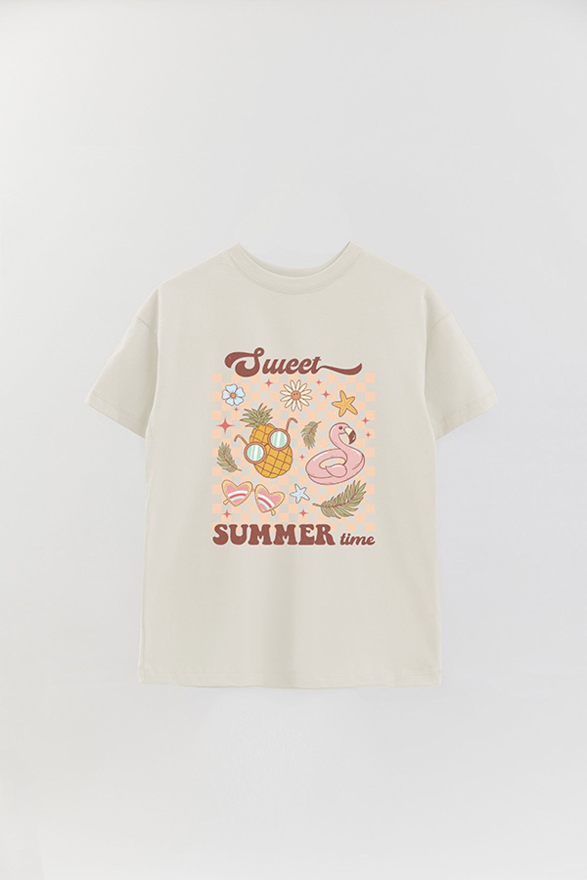 REMERA OVER ESTAMPADA RT SWEET SUMMER