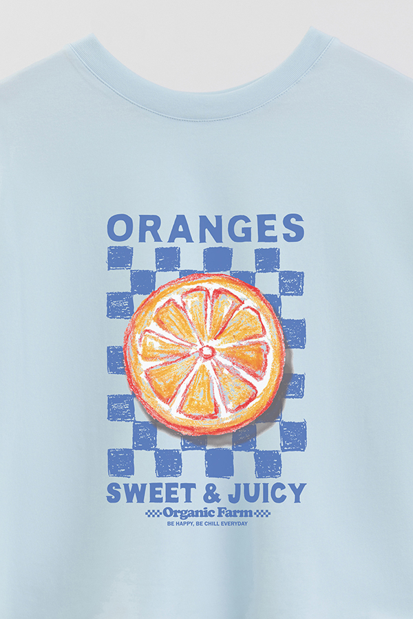 REMERA CROP ESTAMPADA ORANGES 2