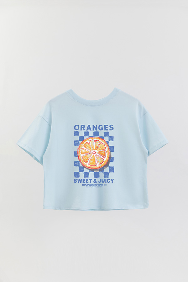 REMERA CROP ESTAMPADA ORANGES 2