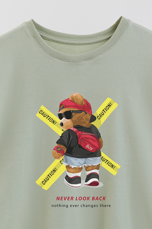REMERA GB OVERSIZE TEDDY NEVER LOOK BACK