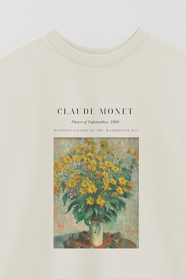 REMERA OVER ESTAMPADA ART COLLECTION FLOWER