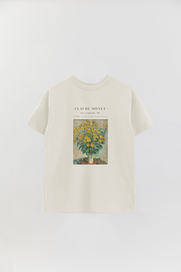 REMERA OVER ESTAMPADA ART COLLECTION FLOWER