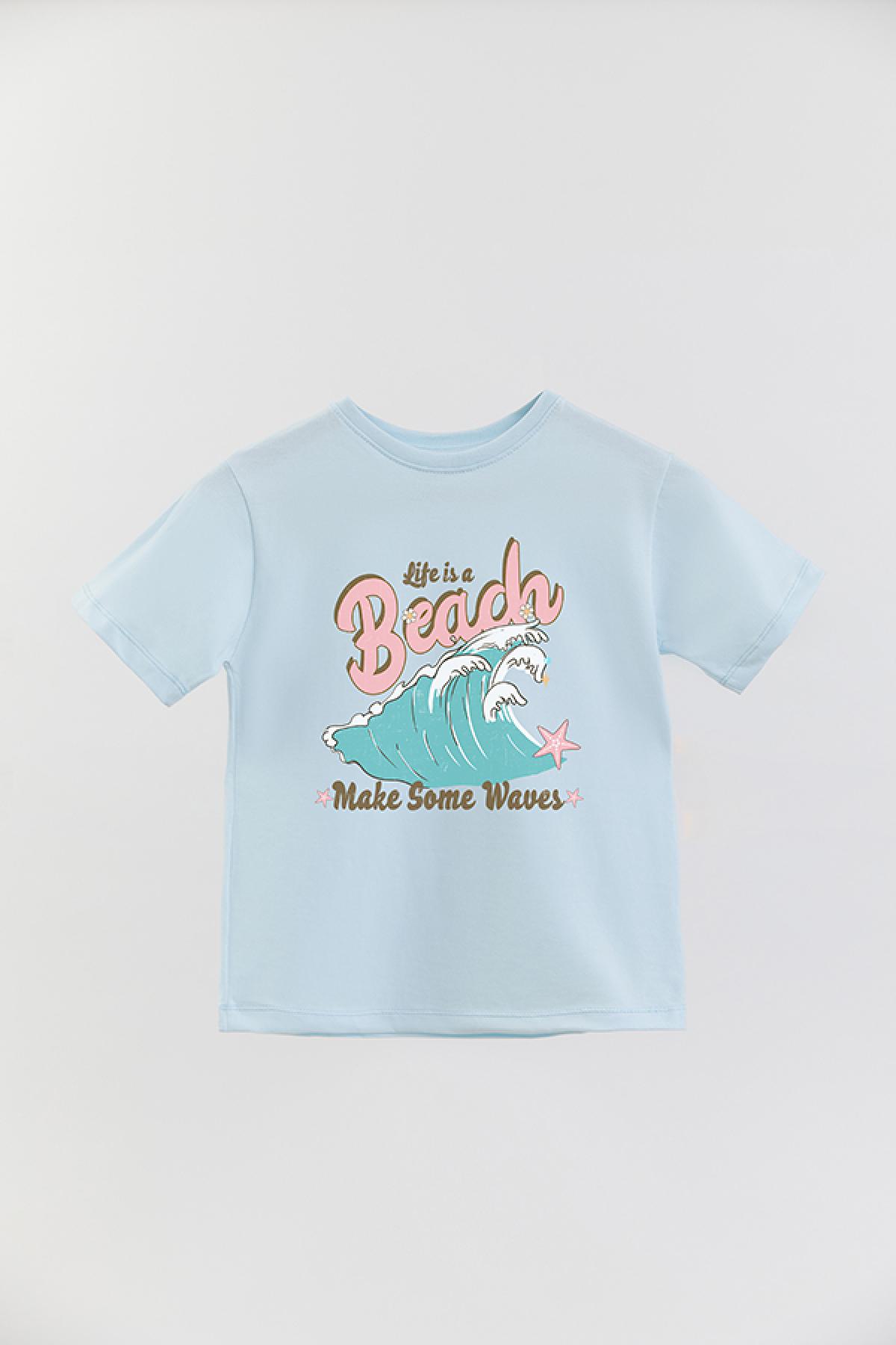 REMERA BASIC GIRL RT LIFE IS A BEACH