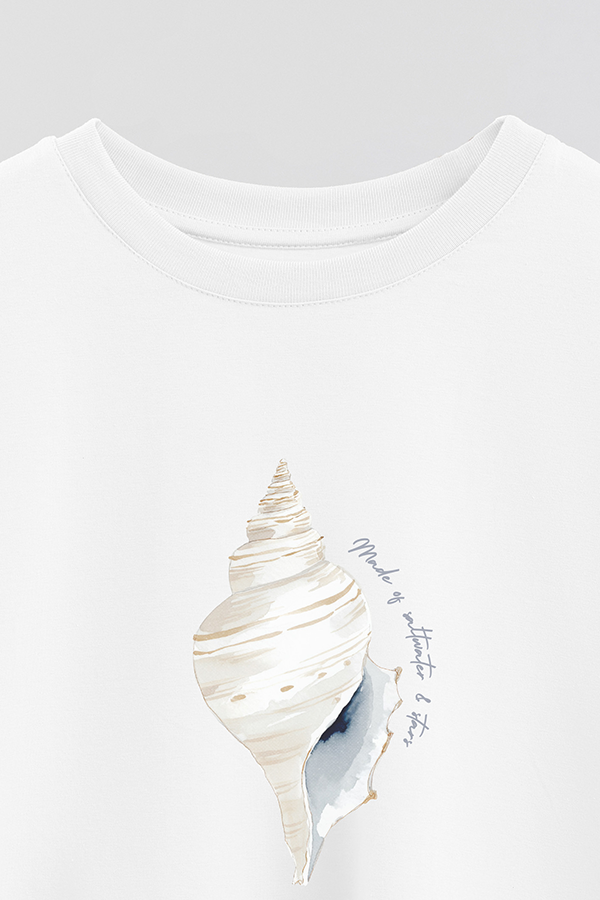 REMERA CROP ESTAMPADA COASTAL SALTWATER AND STARS
