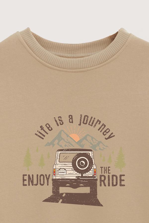 BUZO CREWNECK ESTAMPADO LIFE IS A JOURNEY 2
