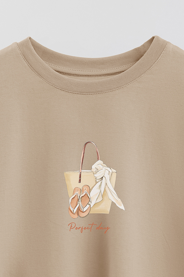 REMERA CROP ESTAMPADA COASTAL PERFECT DAY