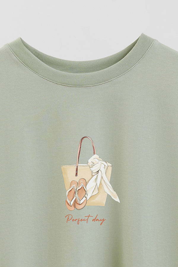 REMERA CROP ESTAMPADA COASTAL PERFECT DAY