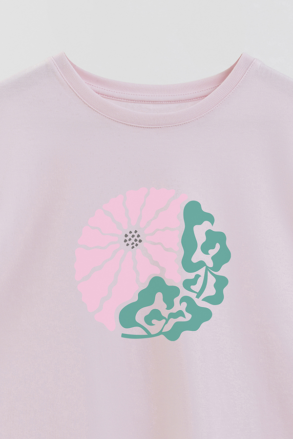 REMERA GIRL OVER BOHO PINK